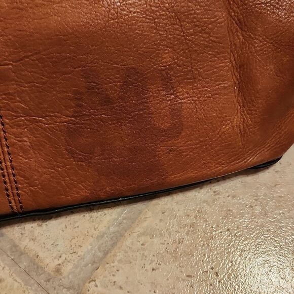 Pikolinos Brown/Garnet Tricolored Leather Cuero Hobo Handbag - Picture 9 of 16